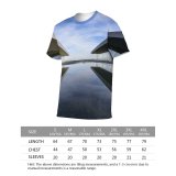yanfind Adult Full Print T-shirts (men And Women) Architectural Design Architecture Buildings Clouds Futuristic Glass Items Reflection Sky