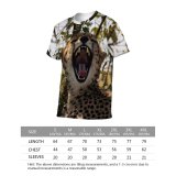yanfind Adult Full Print T-shirts (men And Women) Tree Big Fur Portrait Cat Wild Hunter Jungle Leopard