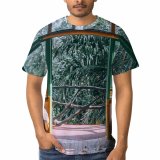 yanfind Adult Full Print T-shirts (men And Women) Architecture Balcony Bungalow Calm Comfort Cottage Couch Cozy Design Dwell Flora