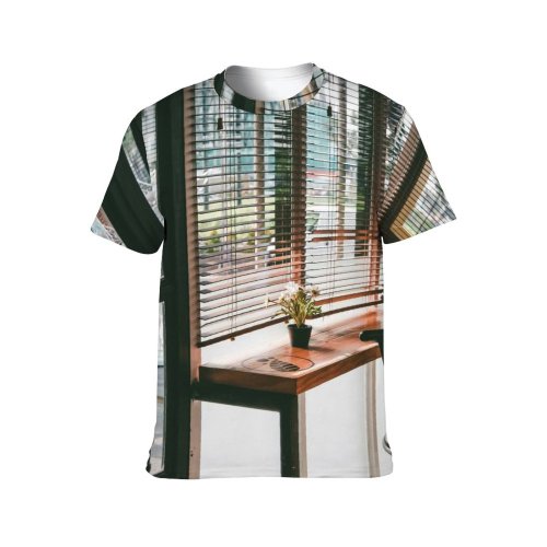 yanfind Adult Full Print T-shirts (men And Women) Bar Stool Blinds Café Chairs Door Interior Design