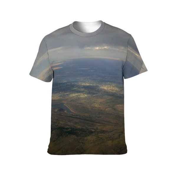 yanfind Adult Full Print Tshirts (men And Women) Aerial Flight Landscape Wing Terrain