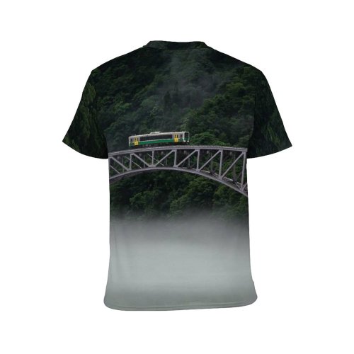 yanfind Adult Full Print T-shirts (men And Women) Architecture Breathtaking Calm Cloudy Construction Dramatic Flora Fog Foliage Forest Gloomy