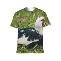 yanfind Adult Full Print T-shirts (men And Women) Cute Farm Grass Beak Waterfowl Outdoors Wild Duck Goose Wildlife Drake Feather