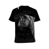 yanfind Adult Full Print T-shirts (men And Women) Attentive Blurred Bw Carnivore Chordate Concentrate Dangerous Dark Darkness Dusk Evening Fauna
