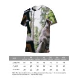 yanfind Adult Full Print T-shirts (men And Women) Park Tree Travel Statue Portrait Sculpture Monkey Outdoors Religion Wildlife Primate