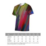 yanfind Adult Full Print T-shirts (men And Women) Art Motion Creativity Rainbow Design Artistic Dynamic Futuristic Impression Motley