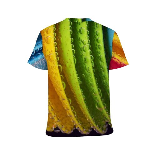 yanfind Adult Full Print T-shirts (men And Women) Bubbles Colorful