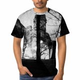 yanfind Adult Full Print T-shirts (men And Women) Architecture Building Bw Cathedral Cement Church City Classic Construction Dark Design