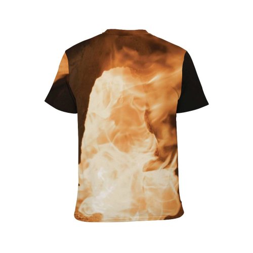 yanfind Adult Full Print T-shirts (men And Women) Firewood Hot Fireplace Flame Heat Energy Danger Bonfire Burn Ash Coal Burnt