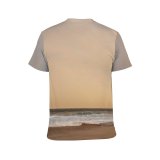 yanfind Adult Full Print T-shirts (men And Women) Beach Cloudless Coast Coastline Colorful Country Embankment Foam Journey Leisure Marine Ocean