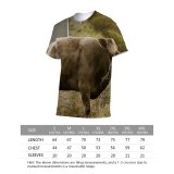 yanfind Adult Full Print T-shirts (men And Women) Landscape Field Summer Countryside Agriculture Grass Travel Grassland Outdoors Cow Rural Pasture