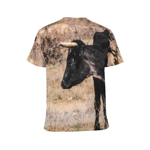 yanfind Adult Full Print T-shirts (men And Women) Field Countryside Agriculture Farm Grass Grassland Outdoors Bull Cow Rural Wildlife Calf