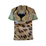yanfind Adult Full Print T-shirts (men And Women) Big Fur Portrait Cat Wild Hunter Safari Wildlife Danger Staring