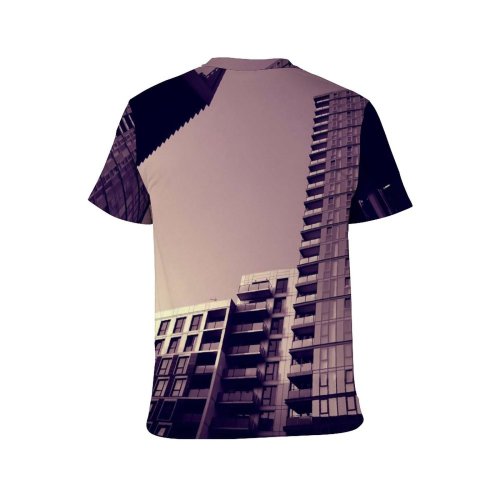 yanfind Adult Full Print T-shirts (men And Women) Architectural Design Architecture Buildings Futuristic Glass Items Panels High Shot