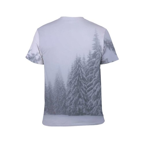 yanfind Adult Full Print T-shirts (men And Women) Beauty Botany Breathtaking Coniferous Space Daytime Evergreen Fir Fog Forest Grow Growth