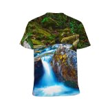 yanfind Adult Full Print Tshirts (men And Women) Flow Running Stone Rock Rocky Landscape