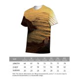 yanfind Adult Full Print Tshirts (men And Women) Lovers Watching Fiery Sunset Algarve Portugal Setting Light Cliff Top Romantic