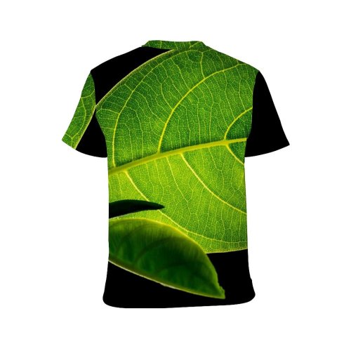 yanfind Adult Full Print T-shirts (men And Women) Colour Illuminated Fruit Leaf Leaves Macro Texture