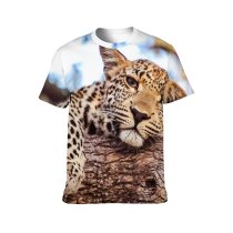 yanfind Adult Full Print T-shirts (men And Women) Cute Big Fur Cat Outdoors Wild Hunter Leopard Safari Wildlife