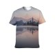 yanfind Adult Full Print T-shirts (men And Women) Architecture Beautiful Bled Building Church Dawn Daylight Dusk Europe Evening Fog Foggy