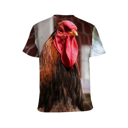 yanfind Adult Full Print T-shirts (men And Women) Bird Farm Chicken Beak Portrait Hen Outdoors Rural Feather Poultry Avian Crest