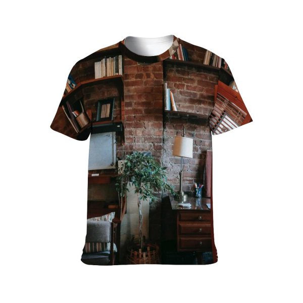 yanfind Adult Full Print T-shirts (men And Women) Apartment Brick Construction Contemporary Cozy Creative Daylight Decor Dense Design Detail Different