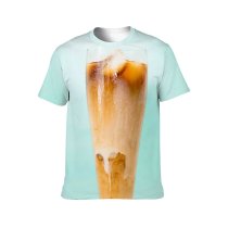 yanfind Adult Full Print T-shirts (men And Women) Cup Cocktail Glass Frozen Sugar Milk Cream Delicious Cool Foam Liqueur Icee