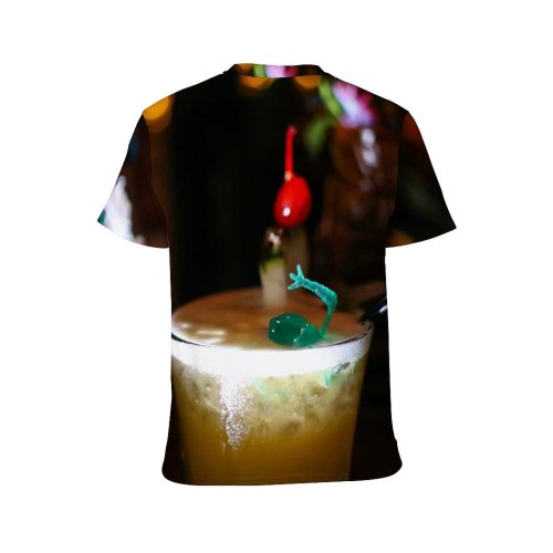 yanfind Adult Full Print T-shirts (men And Women) Wood Coffee Dark Bar Party Cocktail Winter Glass Tea Christmas Nightlife