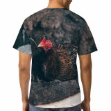 yanfind Adult Full Print T-shirts (men And Women) Bird Agriculture Farm Ground Chicken Portrait Outdoors Duck Farming Wildlife Poultry Dame