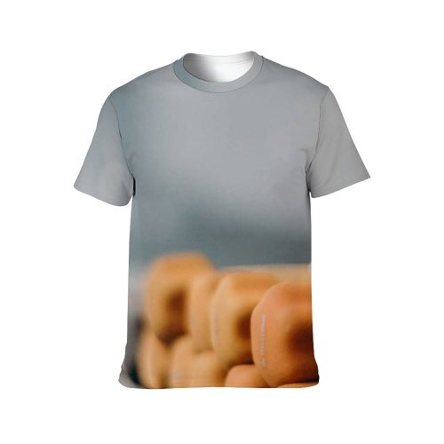 yanfind Adult Full Print T-shirts (men And Women) Barbell Dumbbells Fitness Gym Iron Kg Kgs Kilogram Lifting Muscle Weight
