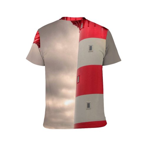 yanfind Adult Full Print Tshirts (men And Women) Lighthouse Clouds Light Ocean Atlantic Landscape Danger Safety Insurance Risk Shipping