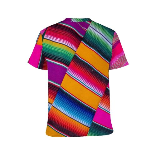 yanfind Adult Full Print T-shirts (men And Women) Fashion Texture Design Fabric Wool Handmade Blanket Rainbow Scarf Cotton Yarn Stripe
