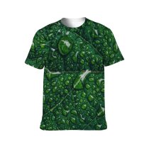 yanfind Adult Full Print T-shirts (men And Women) Dew Flora Freshness Garden Growth Leaf Macro Moisture Texture Vein Droplets