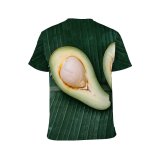 yanfind Adult Full Print T-shirts (men And Women) Avocado Banana Leaf Delicious Diet Fruit Health Healthy Nutrition Seed Sliced Slices