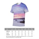 yanfind Adult Full Print T-shirts (men And Women) Clouds Dawn Dusk Forest Freezing Frost Frosty Frozen Idyllic Scenic