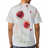yanfind Adult Full Print T-shirts (men And Women) Art Summer Leaf Flower Design Sweet Creativity Decoration Fruit Flora Still