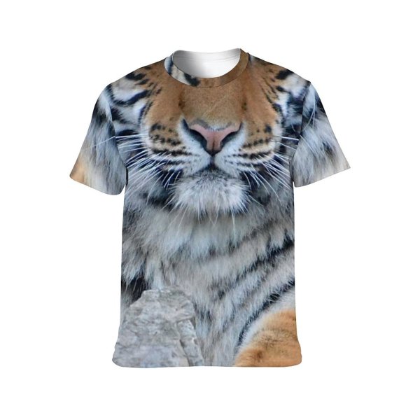 yanfind Adult Full Print T-shirts (men And Women) Big Fur Cat Wild Safari Wildlife Angry Danger Staring