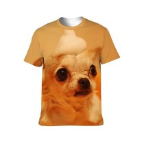 yanfind Adult Full Print T-shirts (men And Women) Cute Dog Eyes Fur Little Pet Puppy Tiny