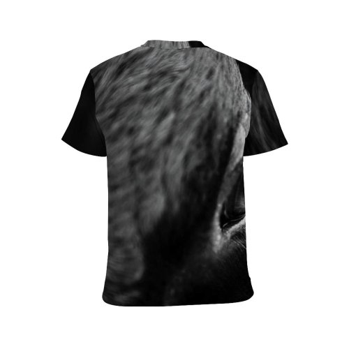 yanfind Adult Full Print T-shirts (men And Women) Cattle Cow Eyelash Fur Wildlife