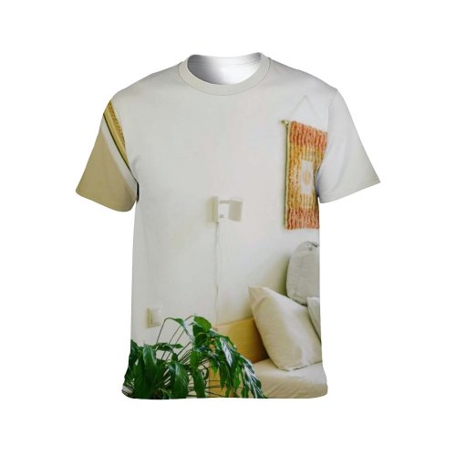 yanfind Adult Full Print T-shirts (men And Women) Apartment Bed Bedroom Bedsheet Bedside Blanket Blurred Calm Comfort Contemporary Cozy Crumple