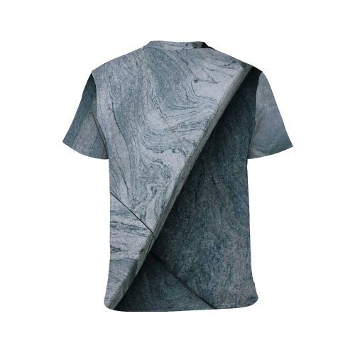 yanfind Adult Full Print T-shirts (men And Women) Space Detail Marble Mineral Mining Natural Negative Stone Texture