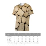 yanfind Adult Full Print Tshirts (men And Women) Stone Outdoor Closeup Pebble Heap Decoration Cement Rough Floor Natural River Rock