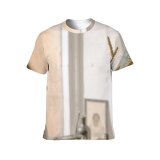 yanfind Adult Full Print T-shirts (men And Women) Books Bunch Dried Flowers Glass Vase Gypsum Interior Nobody Sculpture Stack Still