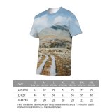 yanfind Adult Full Print T-shirts (men And Women) Snow Road Summer Desert Hill High Hot Travel Rock Volcano Outdoors Valley