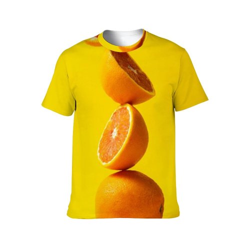 yanfind Adult Full Print T-shirts (men And Women) Summer Health Juicy Farming Tropical Rind Still Juice Citrus Grow Vitamin