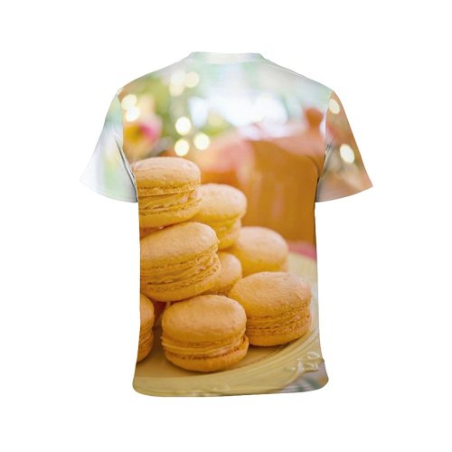 yanfind Adult Full Print T-shirts (men And Women) Wood Coffee Tea Sugar Breakfast Candy Chocolate Sweet Baking Cake Homemade Traditional