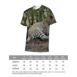 yanfind Adult Full Print T-shirts (men And Women) Grass Big Cat Outdoors Wild Leopard Safari Wildlife Danger Serengeti Savanna