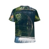 yanfind Adult Full Print Tshirts (men And Women) French France Village Lake River Waterfall Europe Beautiful Landscape Old Vacation