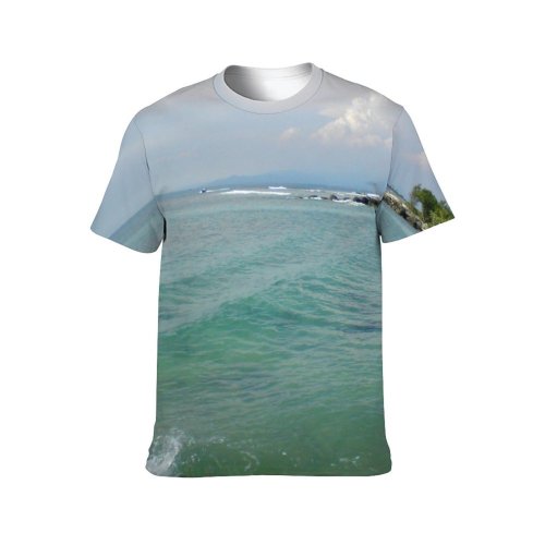 yanfind Adult Full Print T-shirts (men And Women) Lautbiru Sea Shore Landscape Clouds Beach