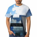 yanfind Adult Full Print T-shirts (men And Women) Architectural Design Architecture Building Clouds Exterior Futuristic Glass Items Panels High